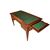 Scrivania Stile Impero in Piuma di Mogano di metà 1800 con Piano in Pelle Verde