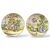 Coppia di piatti decorativi in maiolica 