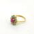 Anello in oro con rubini e smeraldi 