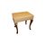 Sgabello Francese di fine 1800 in Legno di noce con tessuto bianco