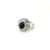 Anello in oro con zaffiro e diamanti baguettes