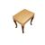 Sgabello Francese di fine 1800 in Legno di noce con tessuto bianco