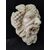 Mascherone/Bocca da Fontana - Volto di Fauno con uva - Marmo di Carrara - Venezia - 46 x 35 cm