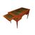 Scrivania Stile Luigi XVI Francese in Legno di Noce con Piano in Pelle Verde