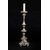 Candelabro antico in bronzo argentato appartenente alla seconda metà del XVIII secolo.