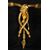 Coppia di applique antichi Napoleone III in bronzo dorato finemente cesellato. Francia XIX secolo.