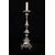 Candelabro antico in bronzo argentato appartenente alla seconda metà del XVIII secolo.