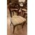 PANC165 - N. 4 Sedie in noce con tessuto coevo, epoca '800, misure cm L 46 x P 40 x H 86