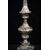 Candelabro antico in bronzo argentato appartenente alla seconda metà del XVIII secolo.