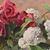 DIPINTI ANTICHI CON FIORI DI ROSE ROSA E PALLON DI MAGGIO, NATURE MORTE, OLIO SU TELA, XX. (QF677)