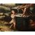 XVII secolo, scuola emiliana, Paesaggio agreste con scene galanti