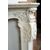 Camino antico Luigi XV in marmo bianco statuario. Napoli inizio XVIII Secolo.