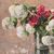 DIPINTI ANTICHI CON FIORI DI ROSE ROSA E PALLON DI MAGGIO, NATURE MORTE, OLIO SU TELA, XX. (QF677)