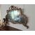 Specchiera orizzontale in legno dorato con fregi 