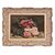 QUADRI ANTICHI, NATURA MORTA CON FIORI DI ROSE ROSSE E BIANCHE RECISE, OLIO SU TELA, DELL'800. (QF678)