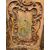 ARM250 - Credenza Liberty intagliata e dorata con dipinti, misure cm L 135 x H 115 x P 60