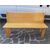 Solid and robust 70s ash wood bench