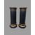 PAIR OF LACQUERED AND GILDED COLUMNS