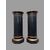 PAIR OF LACQUERED AND GILDED COLUMNS