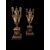 PAIR OF GILT BRONZE VASES