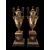 PAIR OF GILT BRONZE VASES