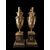 PAIR OF GILT BRONZE VASES