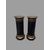 PAIR OF LACQUERED AND GILDED COLUMNS
