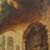 Dipinto Paesaggio con Rovine e Personaggi