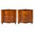 Pair of walnut veneer corner cabinets. Venice, 18th century.