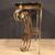 Wrought iron console with marble top from the 70s