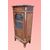 Antique French display cabinet from the 1800s, inlaid with marble top and bronzes