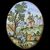 Pair of Castelli oval plaques, 19th century