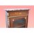 Antique French display cabinet from the 1800s, inlaid with marble top and bronzes