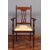 Antique Victorian mahogany armchair from the 1800s with inlays