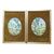Pair of Castelli oval plaques, 19th century