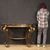 Wrought iron console with marble top from the 70s