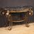 Wrought iron console with marble top from the 70s