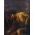 Saint John the Baptist in the desert, an oil painting on canvas from the 17th century.