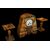 Clock set with French Art Deco style marble candlesticks from the early 1900s