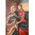 Olio si tela francese di fine 1700 Raffigurante Madonna con Sant'Anna