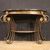 Wrought iron console with marble top from the 70s