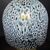 Vintage Murano Vistosi lamp from the 70s. Murrine glass and brass structure. Dimensions: H 50 cm, diameter 32 cm.