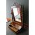 Antique tilting mirror from the 1800s in walnut wood with Northern European inlays