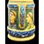 Boccale in maiolica con decoro a personaggi detti ‘cantori’.Manifattura Minghetti,Bologna.