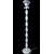 Floor lamp in transparent diamond glass, slightly iridescent. Barovier & Toso. Murano.