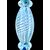 Floor lamp in transparent diamond glass, slightly iridescent. Barovier & Toso. Murano.