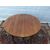 ROUND EXTENDABLE TABLE IN WALNUT, 19th CENTURY. L129xW131xH74 cm. Total extension 370 cm