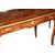 French Louis XV style desk from the 1800s with bronzes and rich marquetry motifs