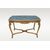 Antique Louis XV style gilded coffee table from the 1800s with green Alps marble top