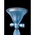Floor lamp in transparent diamond glass, slightly iridescent. Barovier & Toso. Murano.